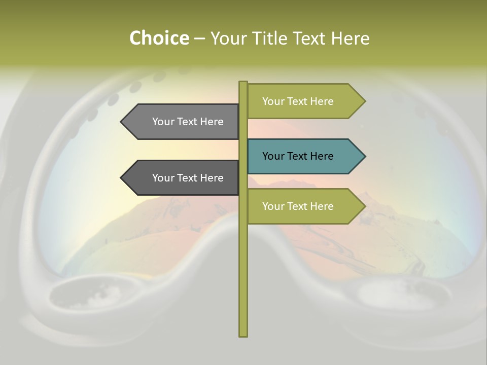 Mountain Glass Mirror PowerPoint Template
