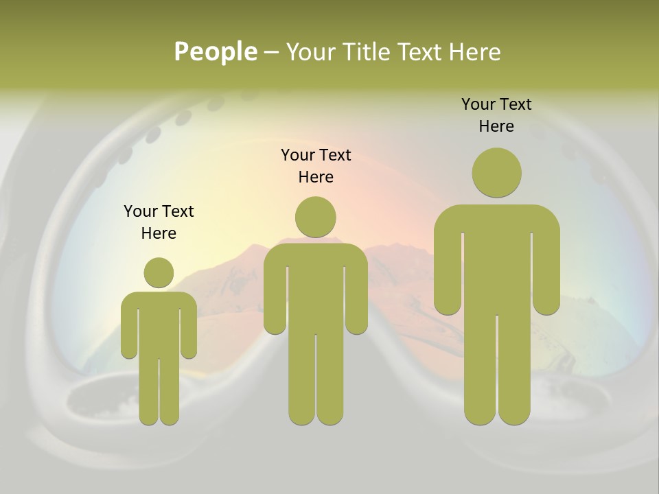 Mountain Glass Mirror PowerPoint Template