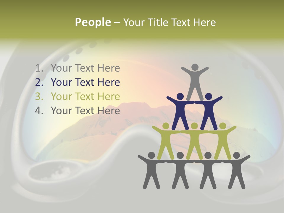 Mountain Glass Mirror PowerPoint Template