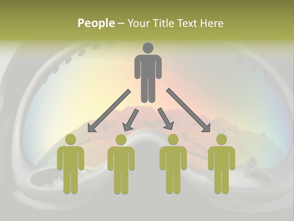 Mountain Glass Mirror PowerPoint Template