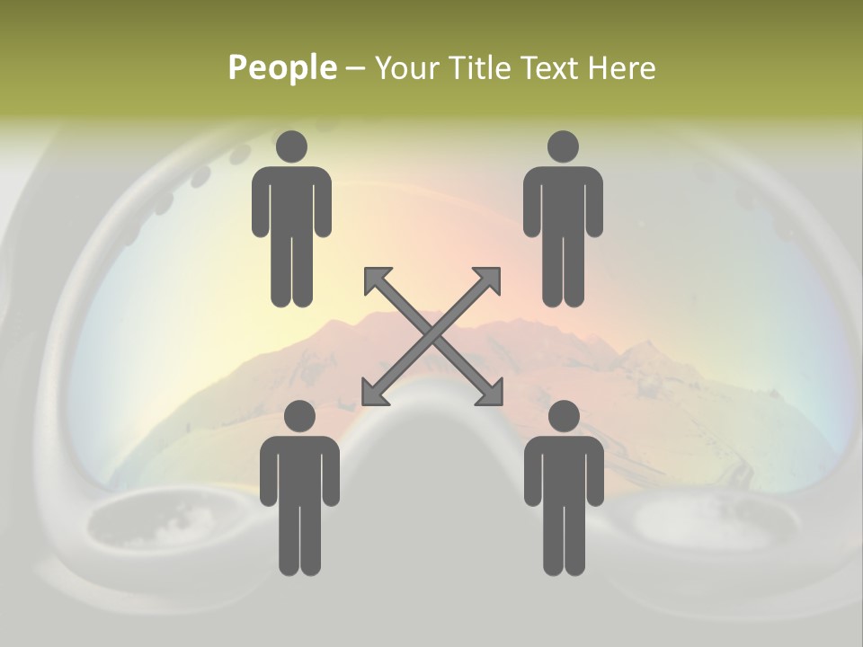 Mountain Glass Mirror PowerPoint Template