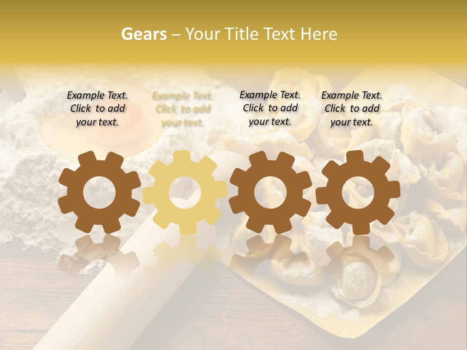 Gourmet Flour Kitchen PowerPoint Template