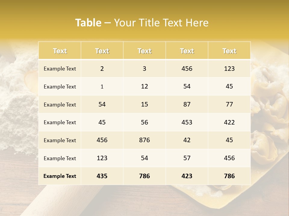 Gourmet Flour Kitchen PowerPoint Template