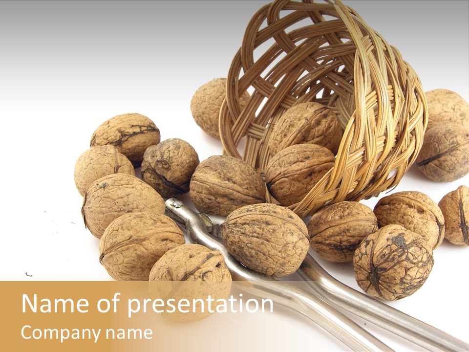 Round Nut Basket PowerPoint Template