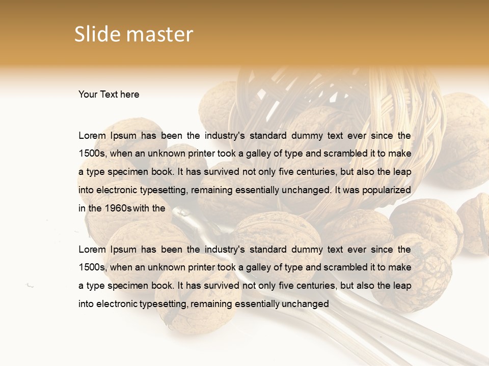 Round Nut Basket PowerPoint Template
