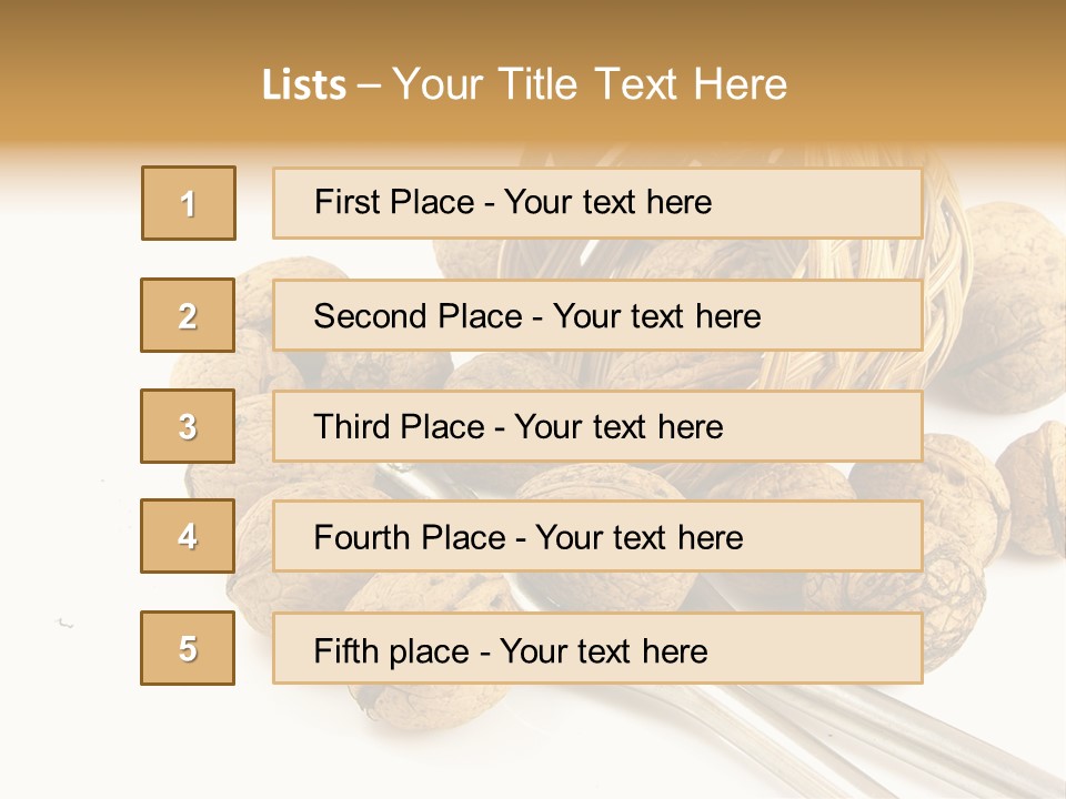 Round Nut Basket PowerPoint Template