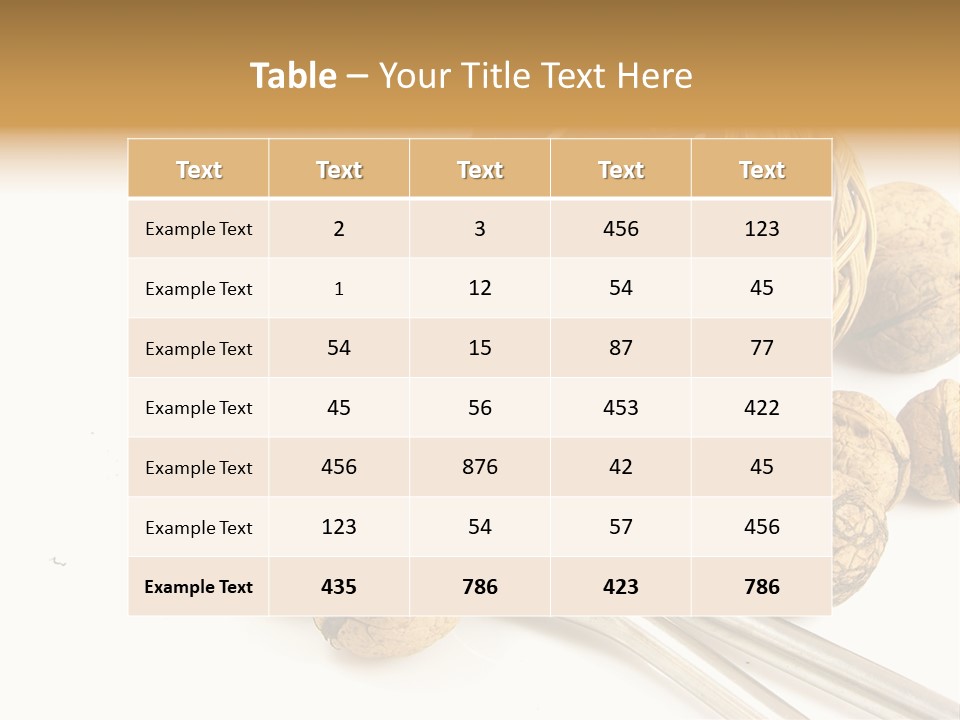 Round Nut Basket PowerPoint Template