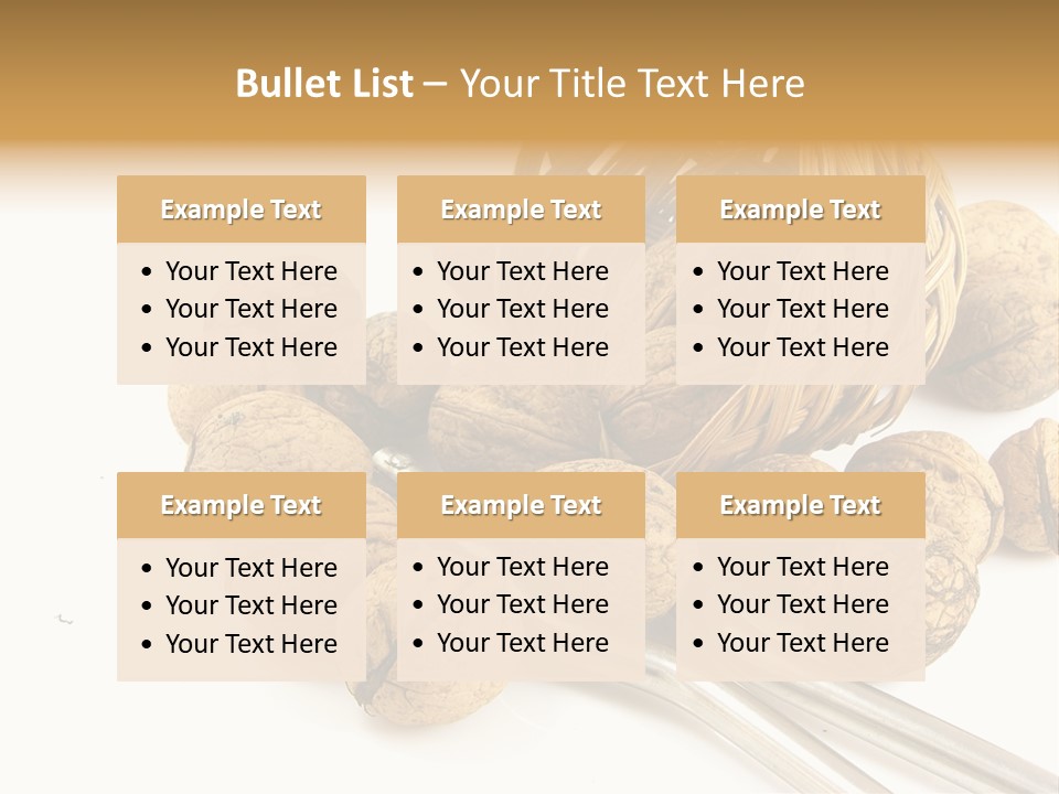 Round Nut Basket PowerPoint Template