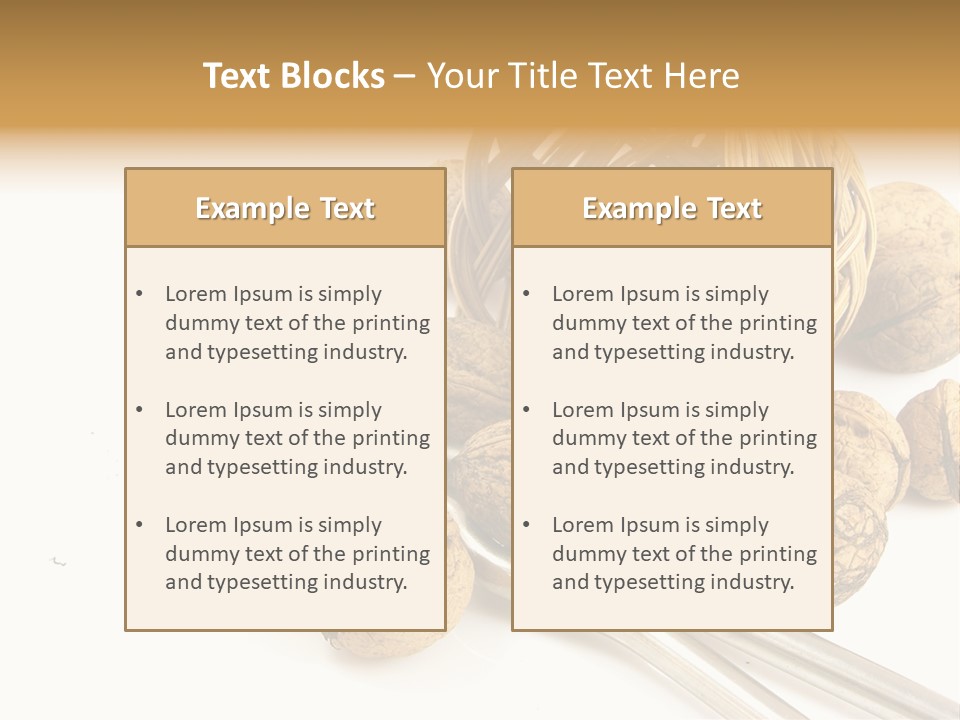 Round Nut Basket PowerPoint Template