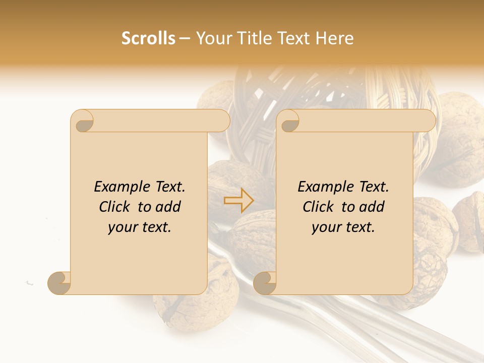 Round Nut Basket PowerPoint Template