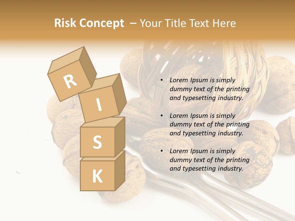 Round Nut Basket PowerPoint Template