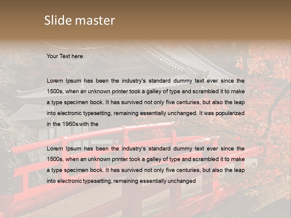 Japanese Buddhist Leaf PowerPoint Template