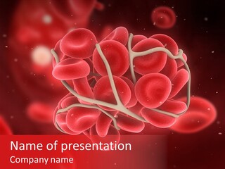 Red Microbiology Thrombosis PowerPoint Template