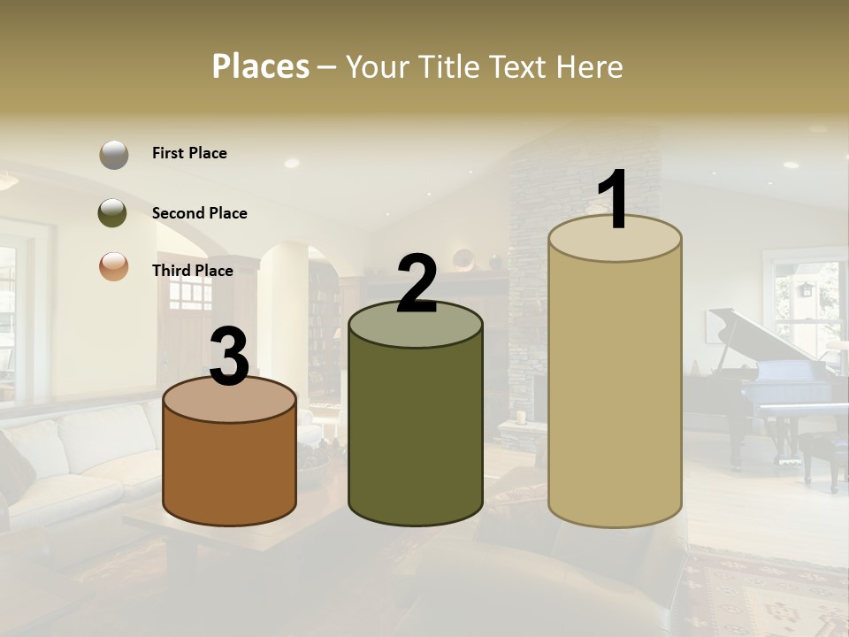 Home Piano Chair PowerPoint Template