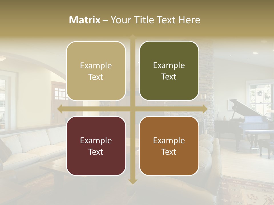 Home Piano Chair PowerPoint Template