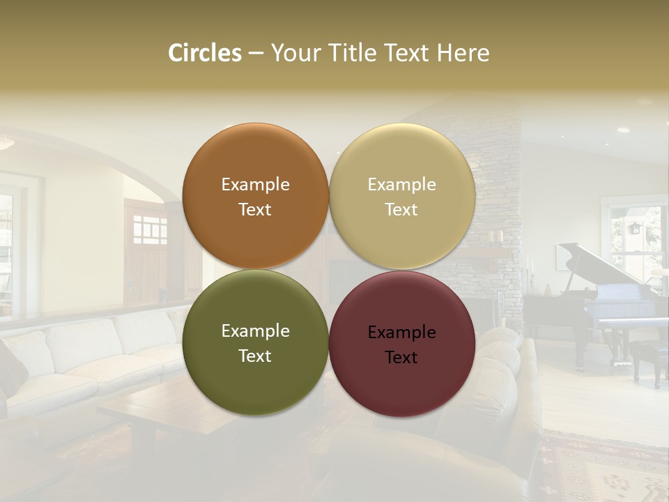 Home Piano Chair PowerPoint Template