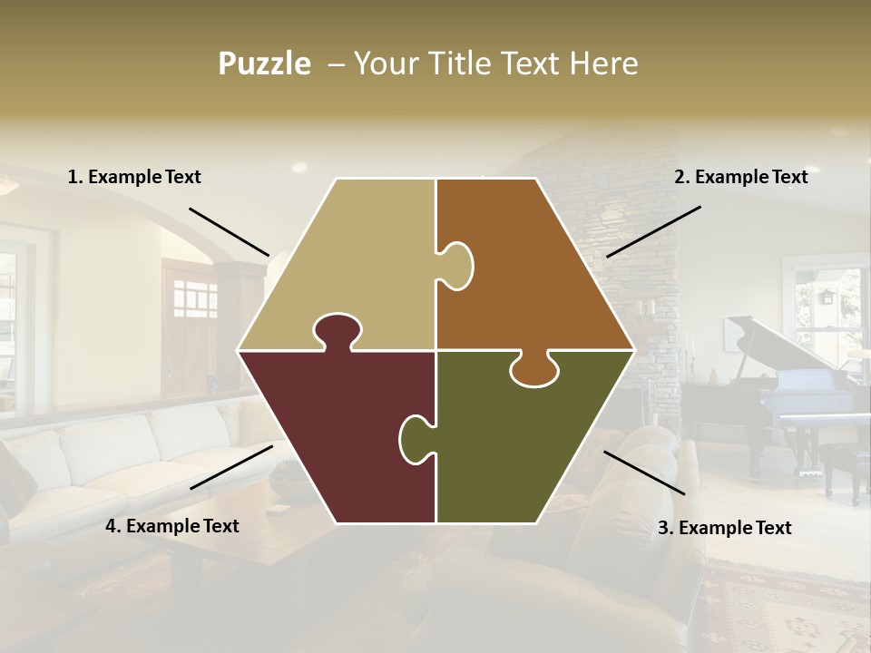 Home Piano Chair PowerPoint Template