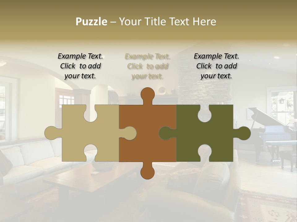 Home Piano Chair PowerPoint Template