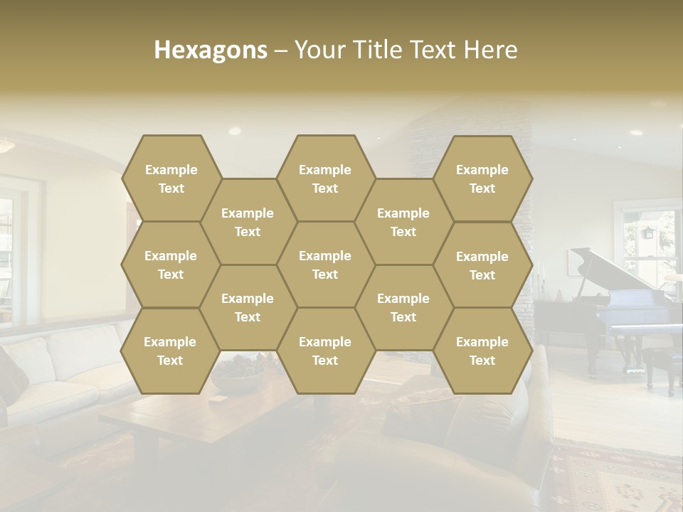 Home Piano Chair PowerPoint Template