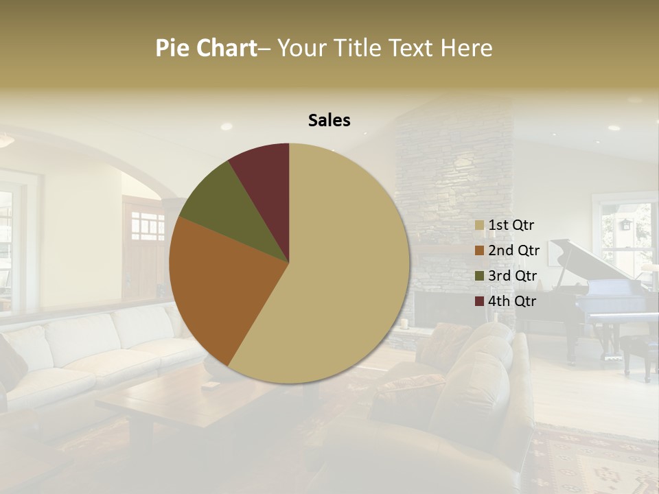 Home Piano Chair PowerPoint Template