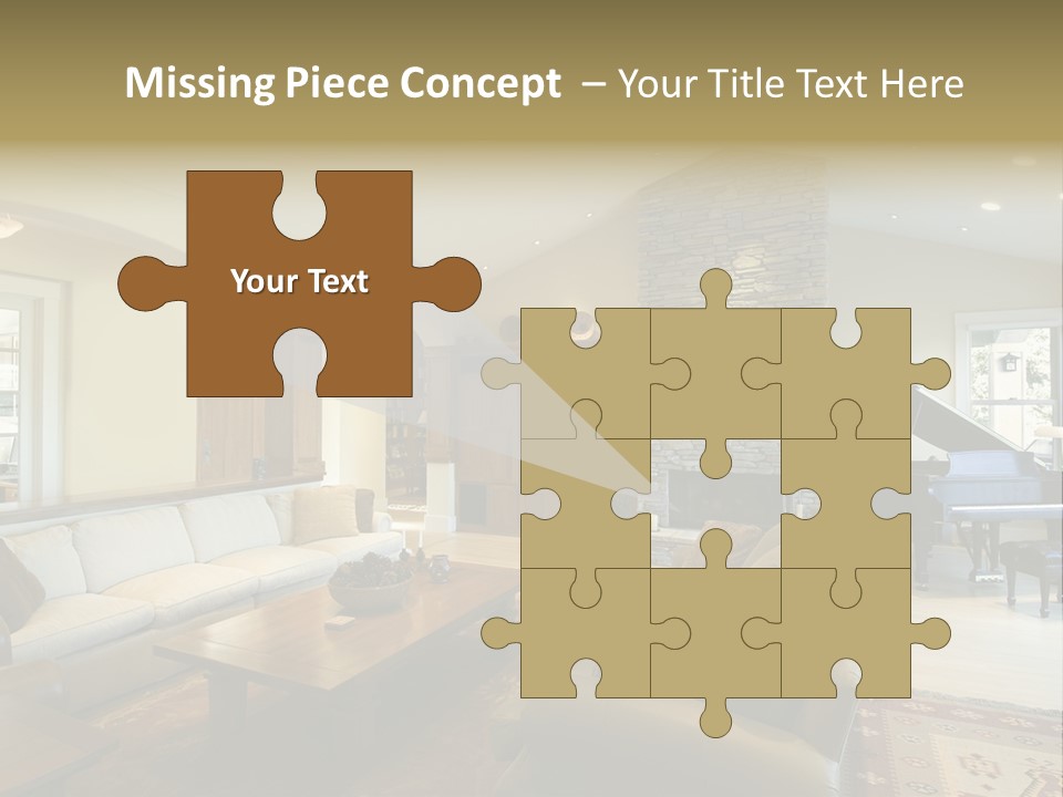 Home Piano Chair PowerPoint Template