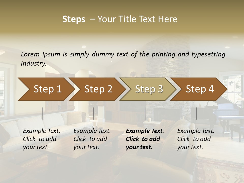 Home Piano Chair PowerPoint Template