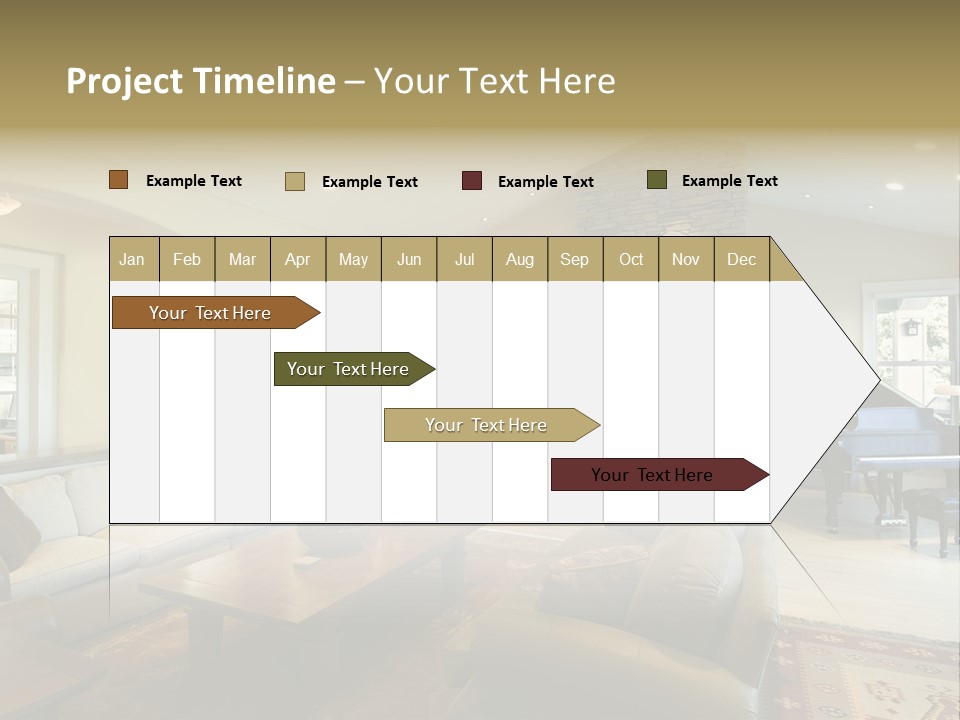 Home Piano Chair PowerPoint Template