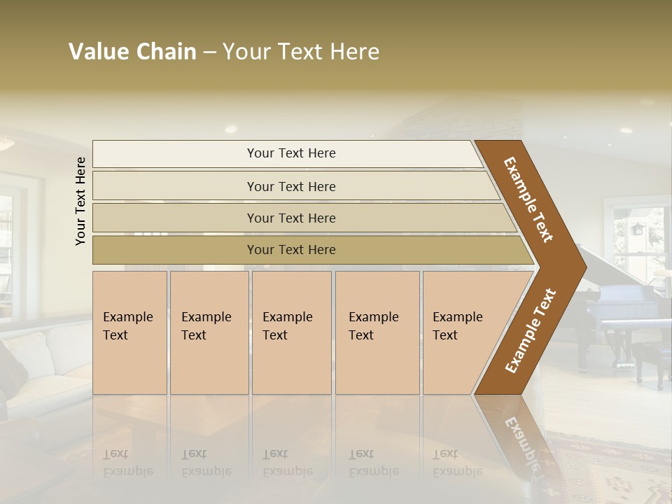 Home Piano Chair PowerPoint Template