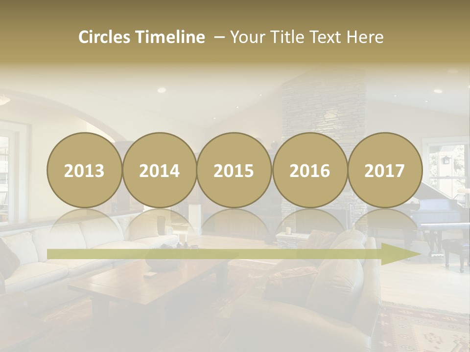 Home Piano Chair PowerPoint Template