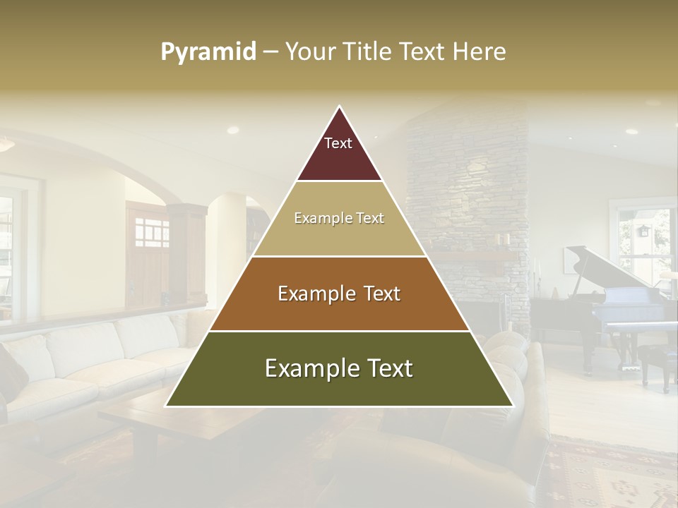 Home Piano Chair PowerPoint Template