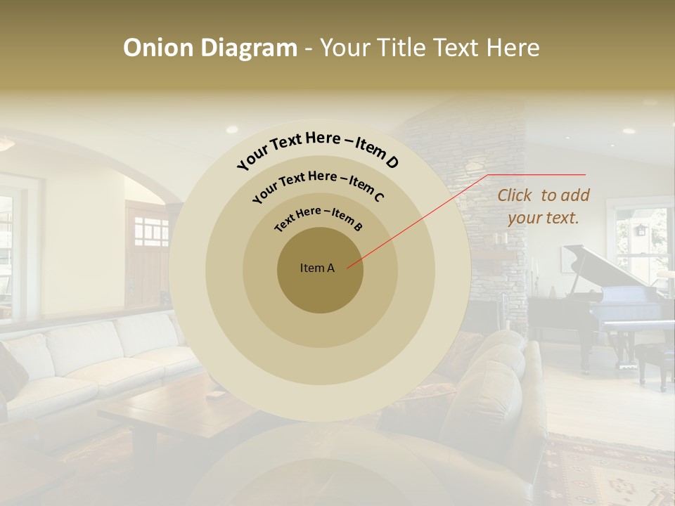 Home Piano Chair PowerPoint Template