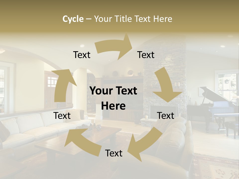 Home Piano Chair PowerPoint Template