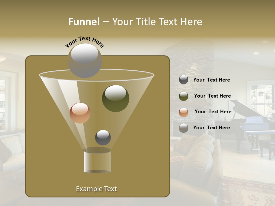 Home Piano Chair PowerPoint Template