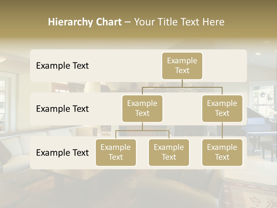 Home Piano Chair PowerPoint Template