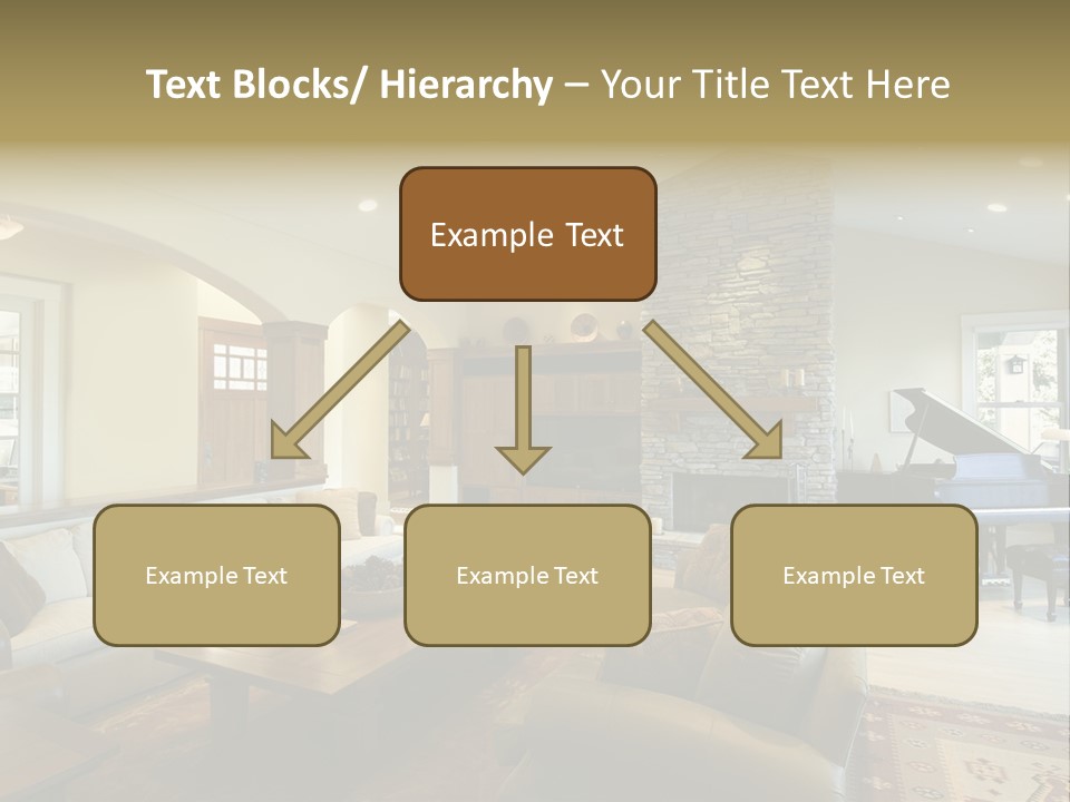 Home Piano Chair PowerPoint Template