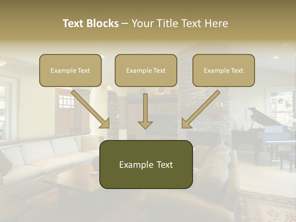 Home Piano Chair PowerPoint Template