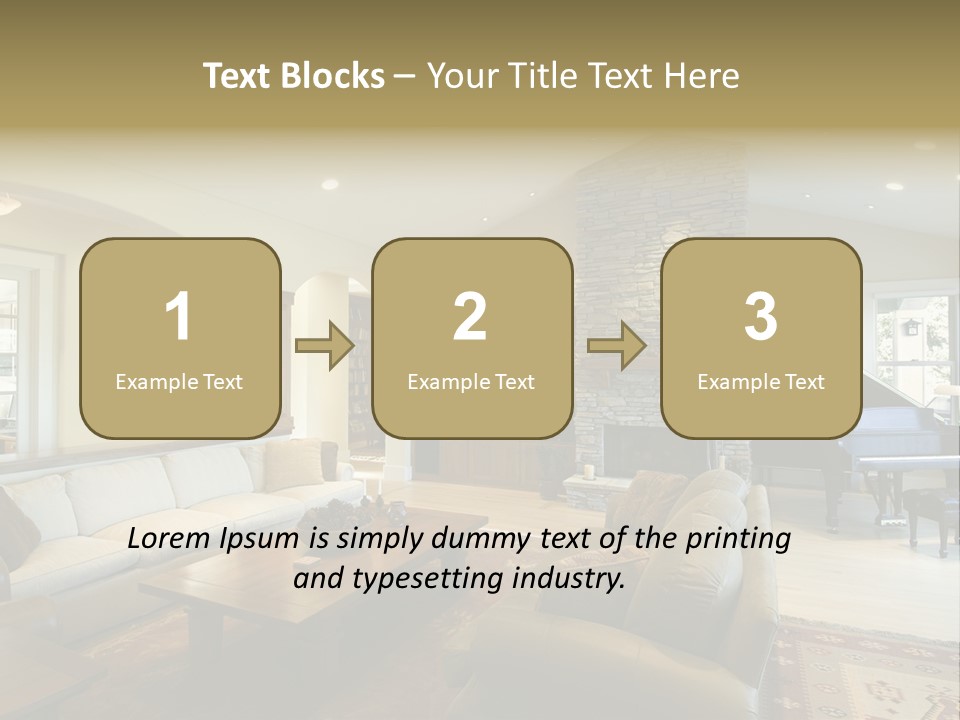 Home Piano Chair PowerPoint Template