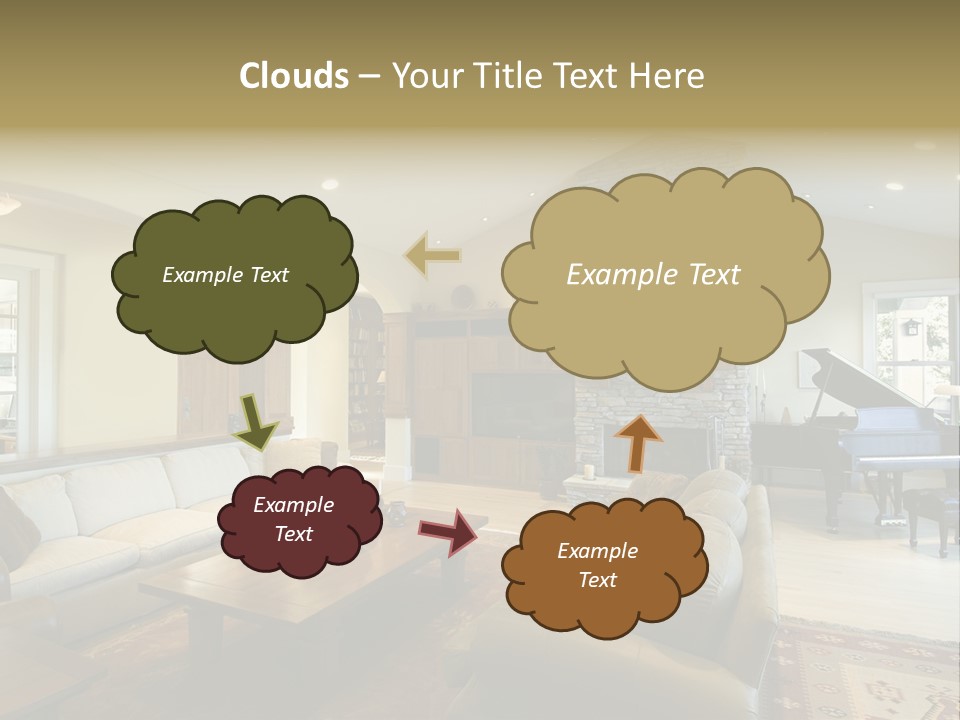 Home Piano Chair PowerPoint Template