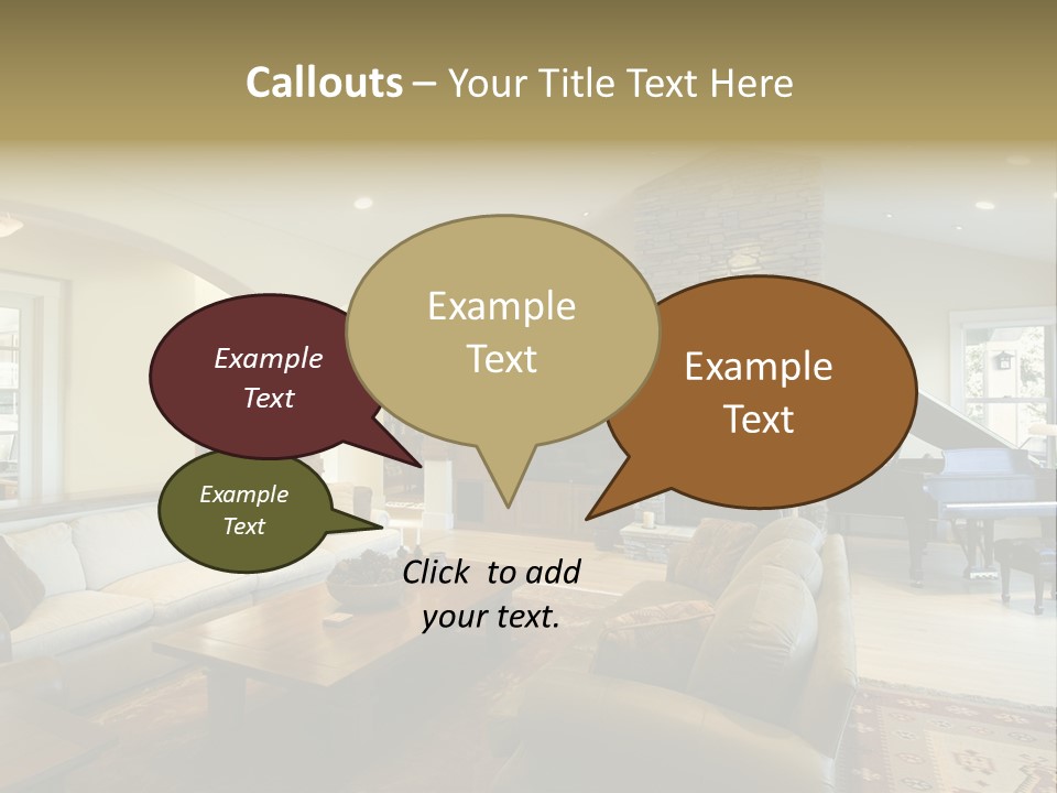 Home Piano Chair PowerPoint Template