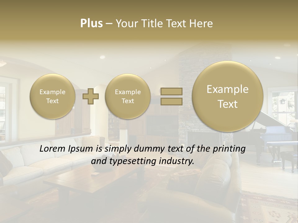 Home Piano Chair PowerPoint Template