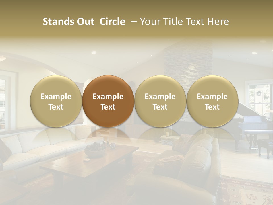 Home Piano Chair PowerPoint Template