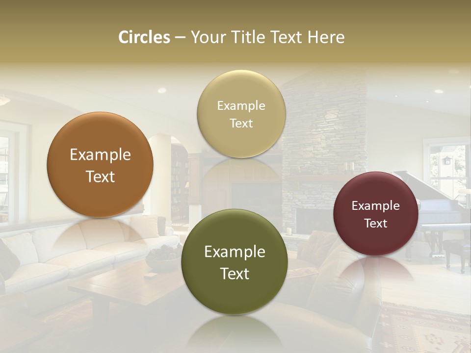 Home Piano Chair PowerPoint Template