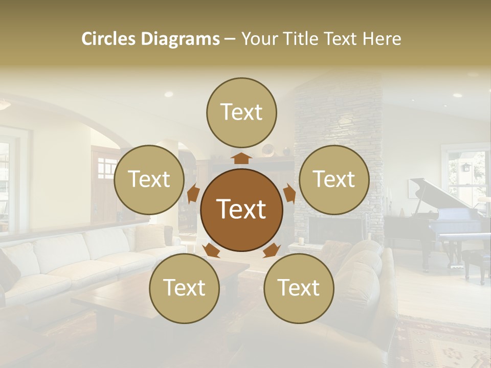 Home Piano Chair PowerPoint Template