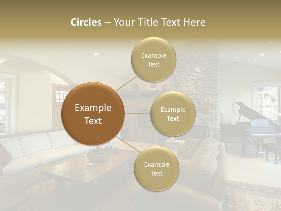 Home Piano Chair PowerPoint Template