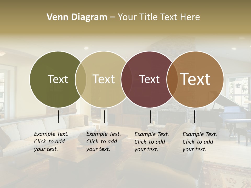 Home Piano Chair PowerPoint Template