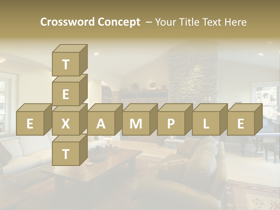 Home Piano Chair PowerPoint Template