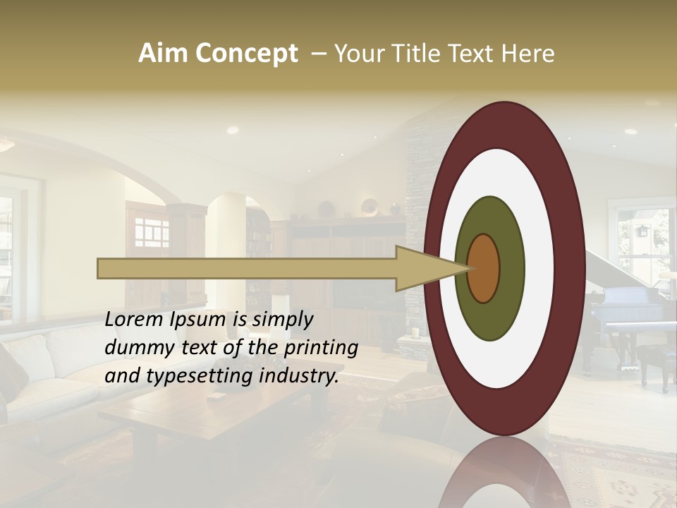 Home Piano Chair PowerPoint Template