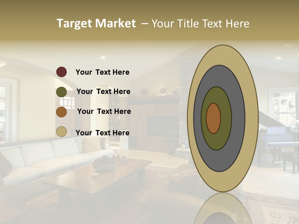 Home Piano Chair PowerPoint Template