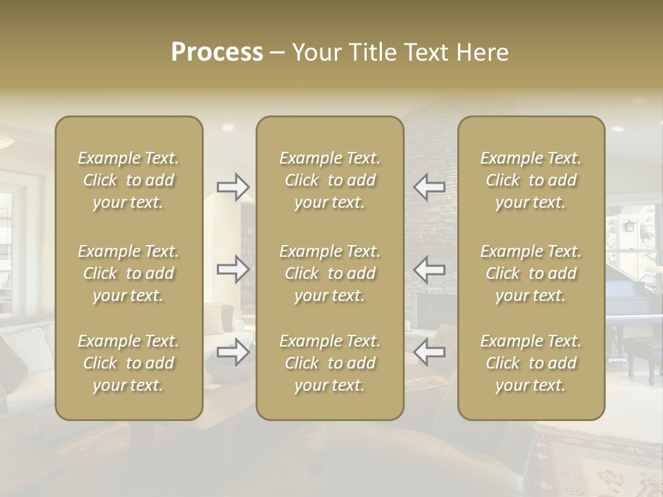 Home Piano Chair PowerPoint Template