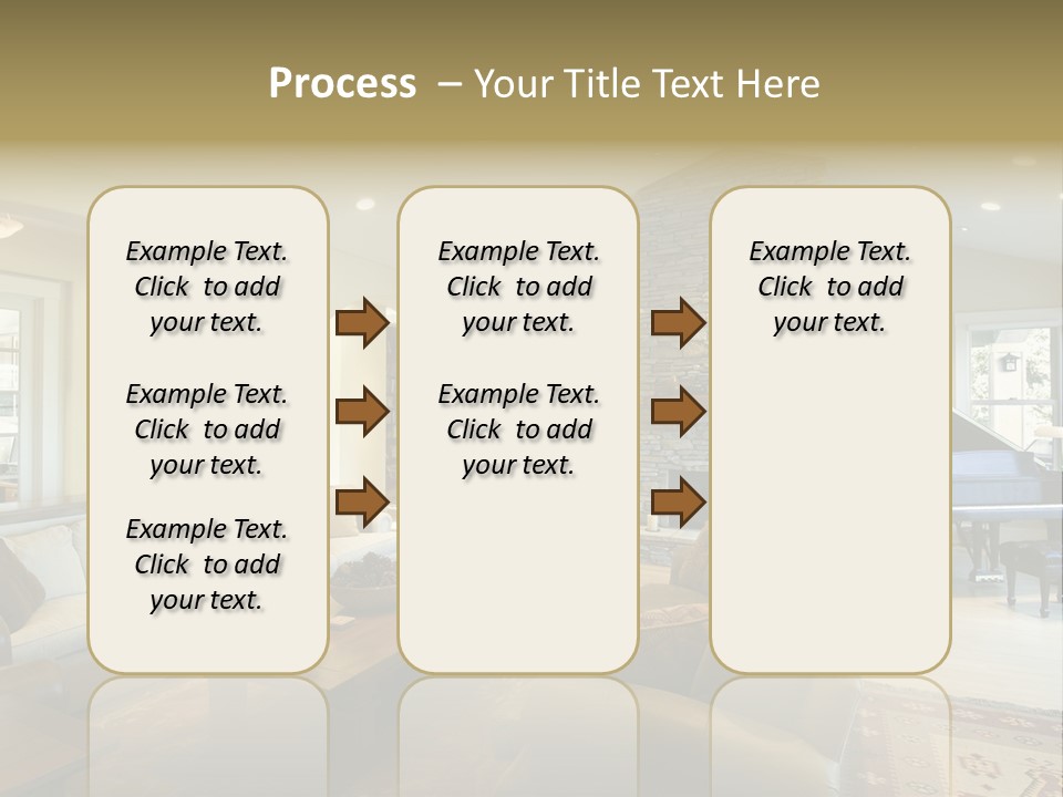 Home Piano Chair PowerPoint Template